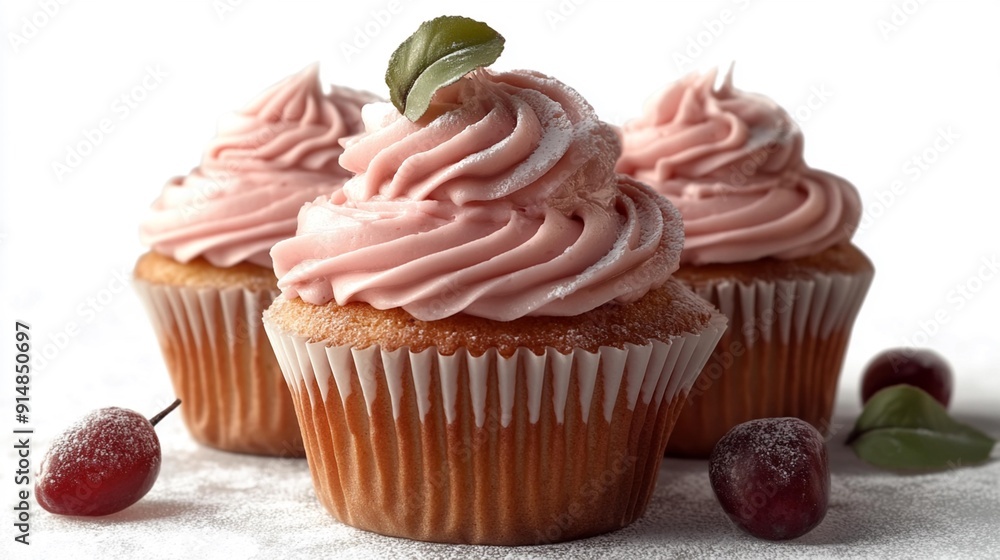 Sweet Cupcake: Icing Design for Food and Dessert Projects. Generative AI Sweet Cupcake: Icing Design for Food and Dessert Projects. Generative AI
