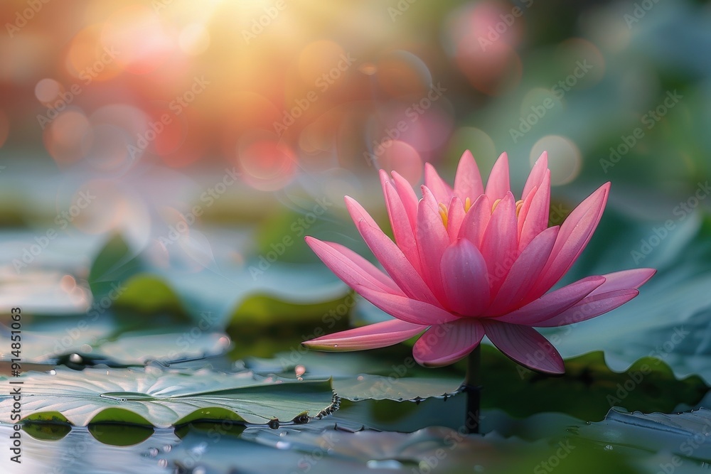 Close-Up of a Lotus Flower at Sunset Close-Up of a Lotus Flower at Sunset