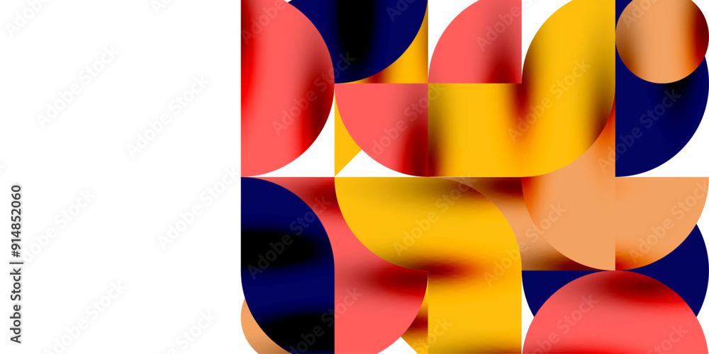 Shadow effect shiny circles and round triangles geometric modern art. Vector Illustration For Wallpaper, Banner, Background, Card, Book Illustration, landing page Shadow effect shiny circles and round triangles geometric modern art. Vector Illustration For Wallpaper, Banner, Background, Card, Book Illustration, landing page