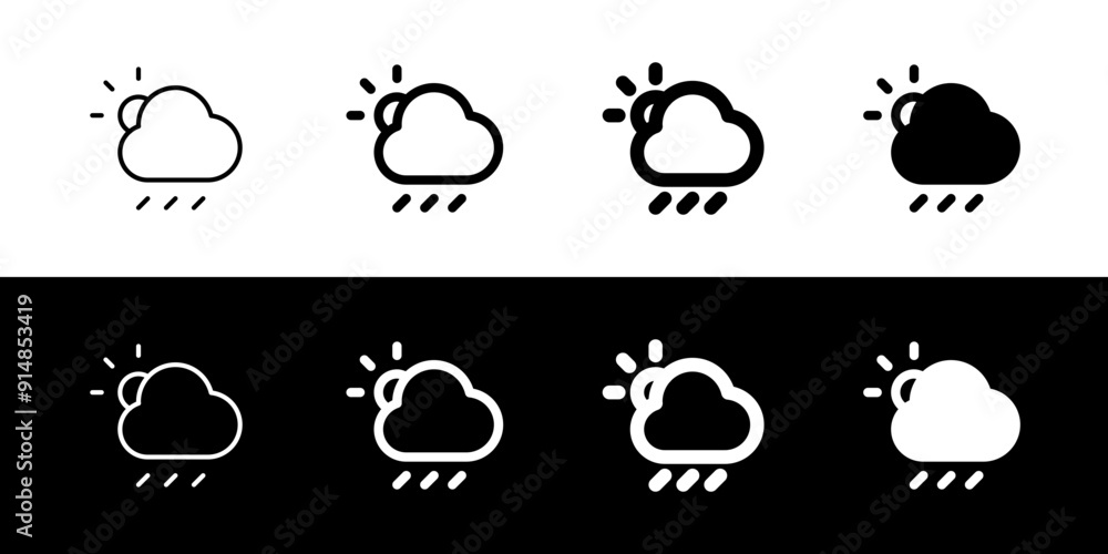 Editable sunshower vector icon. Part of a big icon set family. Perfect for web and app interfaces, presentations, infographics, etc Editable sunshower vector icon. Part of a big icon set family. Perfect for web and app interfaces, presentations, infographics, etc