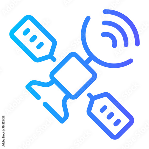 satellite Line Gradient Icon