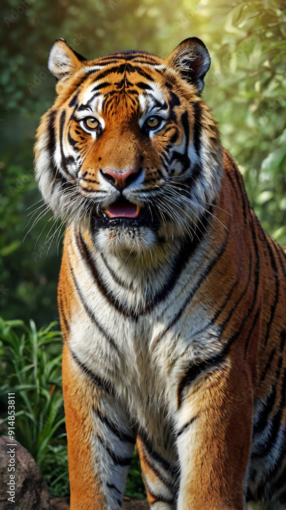 Fototapeta premium white bengal tiger in zoo