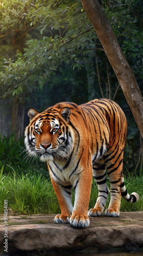 white bengal tiger in zoo