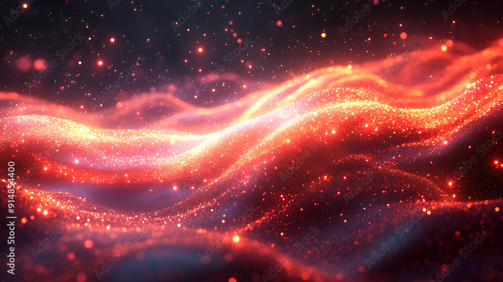 Luminous red wavy line light line, red wave lights , red stars dust trail sparkling particles isolated Luminous red wavy line light line, red wave lights , red stars dust trail sparkling particles isolated