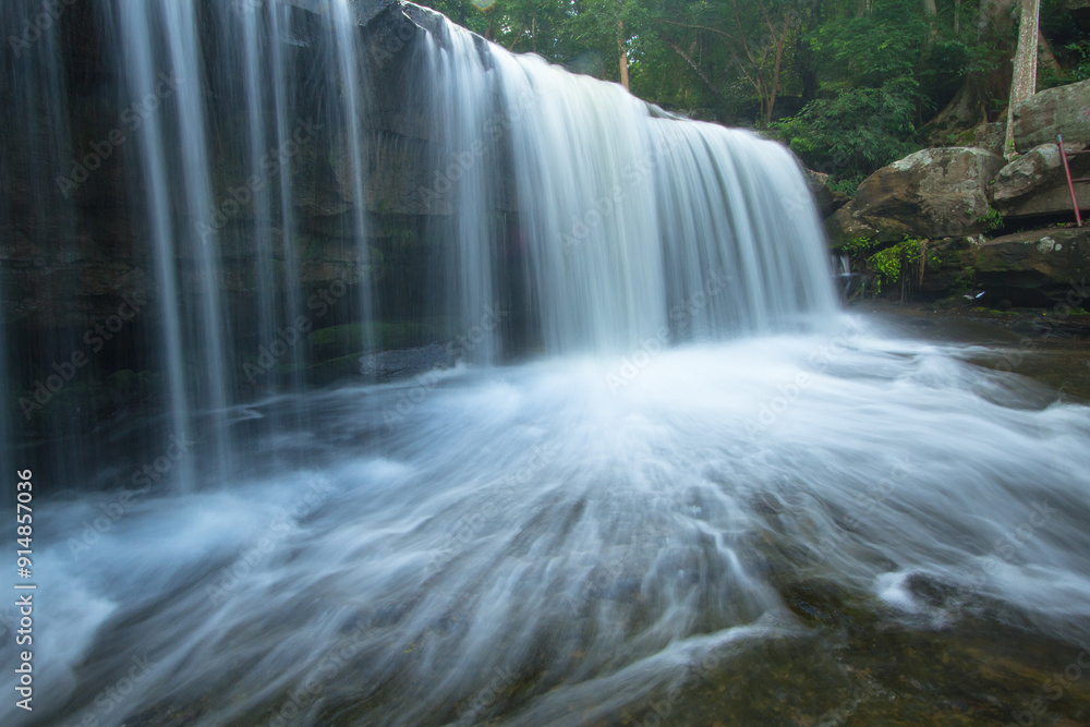 waterfall in the forest waterfall in the forest