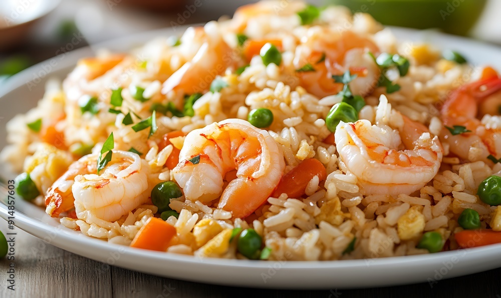 Shrimp Fried Rice with Peas and Carrots Shrimp Fried Rice with Peas and Carrots