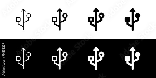 Editable vector usb connection icon. Part of a big icon set family. Perfect for web and app interfaces, presentations, infographics, etc