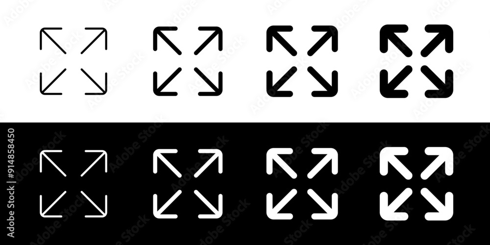 Editable vector enter full screen icon. Part of a big icon set family. Perfect for web and app interfaces, presentations, infographics, etc Editable vector enter full screen icon. Part of a big icon set family. Perfect for web and app interfaces, presentations, infographics, etc