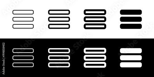 Editable vector row, list, menu icon. Part of a big icon set family. Perfect for web and app interfaces, presentations, infographics, etc