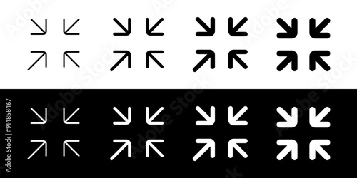 Editable vector exit full screen icon. Part of a big icon set family. Perfect for web and app interfaces, presentations, infographics, etc