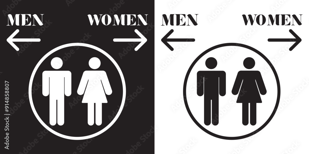 Toilet icon.WC sign.Restroom sign icon . Man, Woman icon flat . male and female toilet sign . wc door plate symbol illustration.Eps 10. Toilet icon.WC sign.Restroom sign icon . Man, Woman icon flat . male and female toilet sign . wc door plate symbol illustration.Eps 10.
