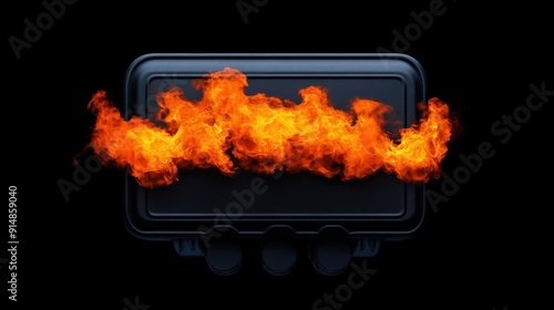 Car engine backfiring with a loud bang and fiery exhaust, Bang Fire Release, Engine backfire