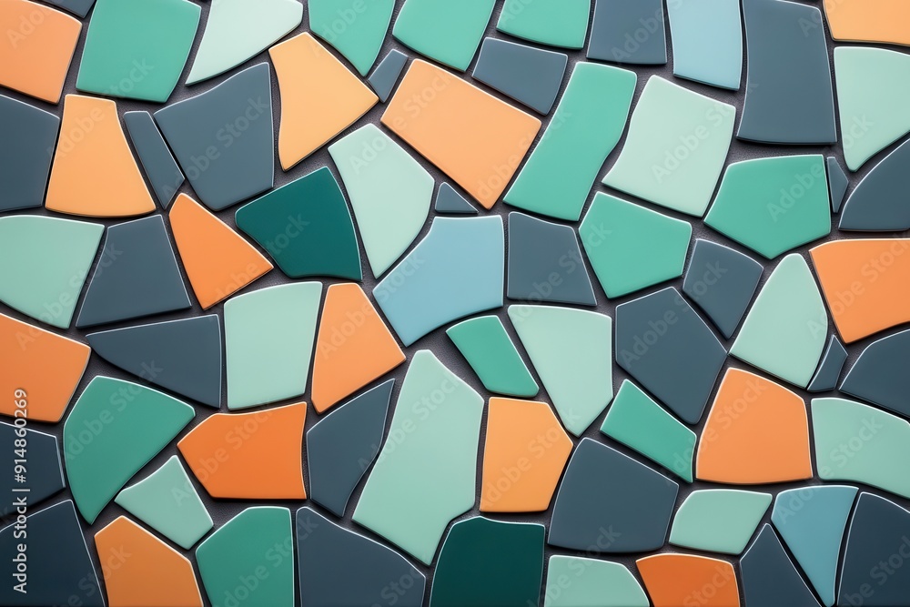 Mosaic tile fragments flourishing in an artistic outburst, Fragment Flourish Outburst, Mosaic tile shatter Mosaic tile fragments flourishing in an artistic outburst, Fragment Flourish Outburst, Mosaic tile shatter
