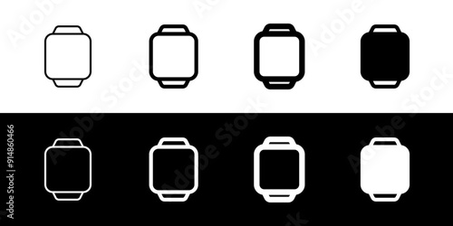 Editable vector blank square smartwatch screen icon. Part of a big icon set family. Perfect for web and app interfaces, presentations, infographics, etc