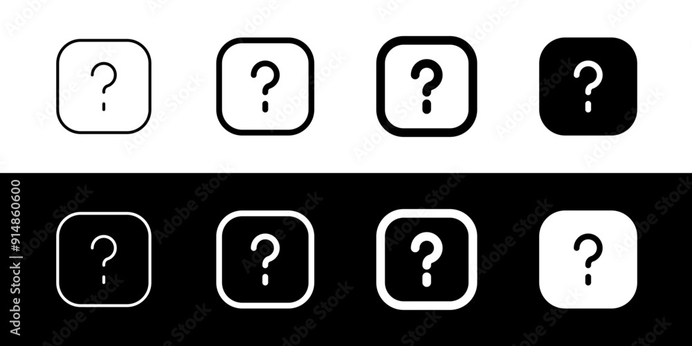 Editable vector question mark info square icon. Part of a big icon set family. Perfect for web and app interfaces, presentations, infographics, etc Editable vector question mark info square icon. Part of a big icon set family. Perfect for web and app interfaces, presentations, infographics, etc