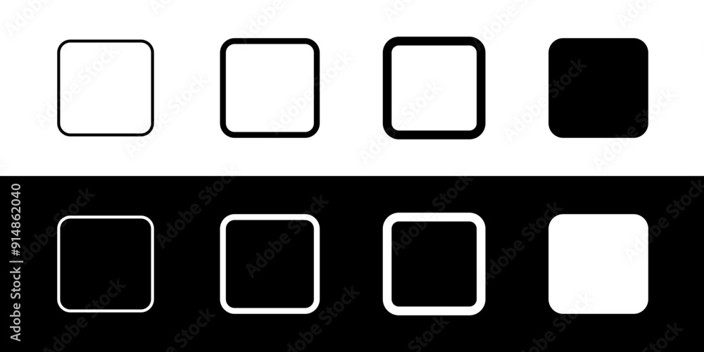 Editable vector stop button icon. Black, transparent white background. Part of a big icon set family. Perfect for web and app interfaces, presentations, infographics, etc Editable vector stop button icon. Black, transparent white background. Part of a big icon set family. Perfect for web and app interfaces, presentations, infographics, etc
