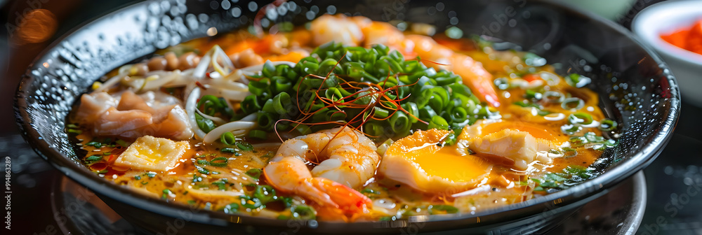 Delicious Shrimp Ramen Bowl Photo Delicious Shrimp Ramen Bowl Photo