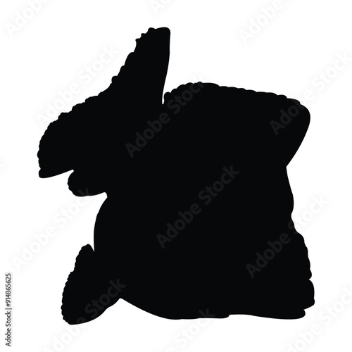 black goldfish silhouette vector design on white background