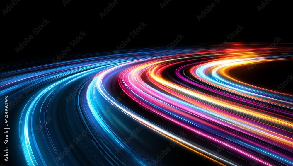 A background of colorful light trails, representing fast and dynamic data transfer in the digital age. A background of colorful light trails, representing fast and dynamic data transfer in the digital age.