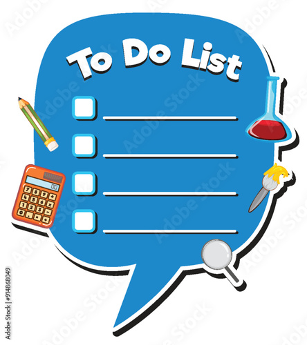 Colorful To-Do List Illustration