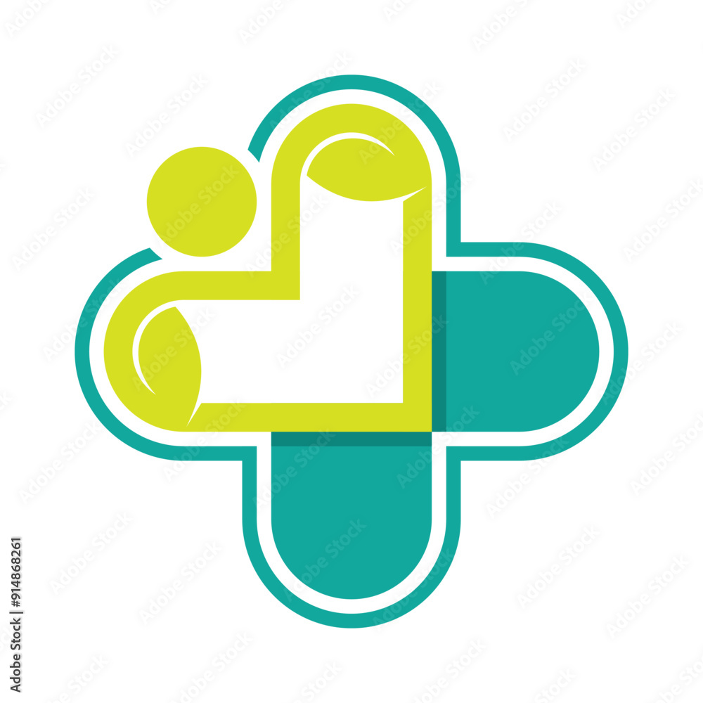 Fototapeta premium Health logo vector icon design