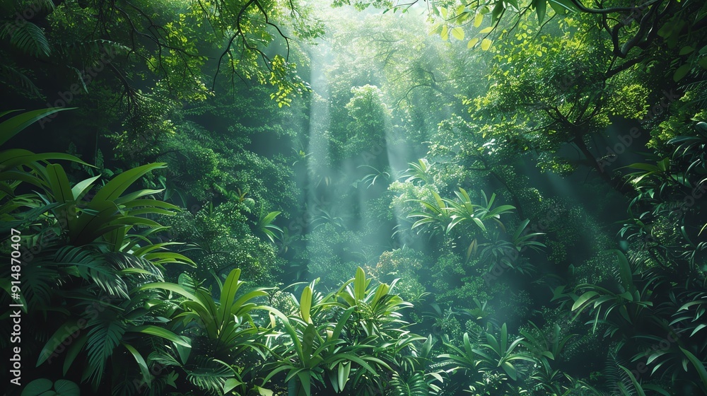 Dense forest canopy with diverse wildlife underneath, symbolizing biosphere protection, forest biosphere protection, ecosystem diversity Dense forest canopy with diverse wildlife underneath, symbolizing biosphere protection, forest biosphere protection, ecosystem diversity