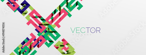 Color bend lines with shadow texture effect. Vector Illustration For Wallpaper, Banner, Background, Card, Book Illustration, landing page