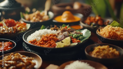 A cinematic close-up of a traditional Indonesian 