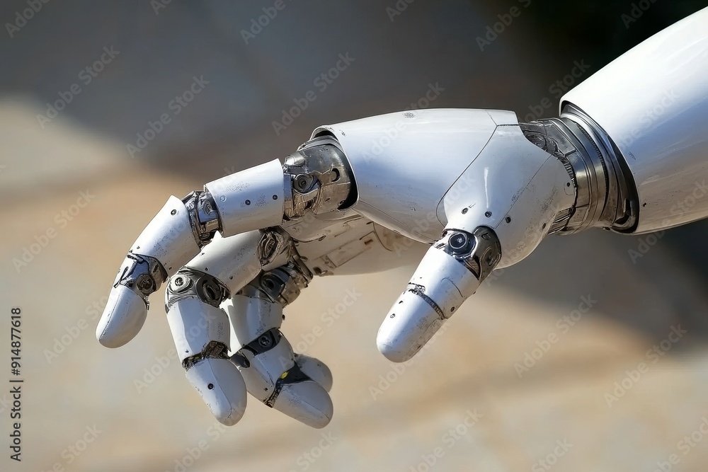 Robotic arm interfacing with vibrant cityscape a metaphor for technologys integration into urban life. Robotic arm interfacing with vibrant cityscape a metaphor for technologys integration into urban life.
