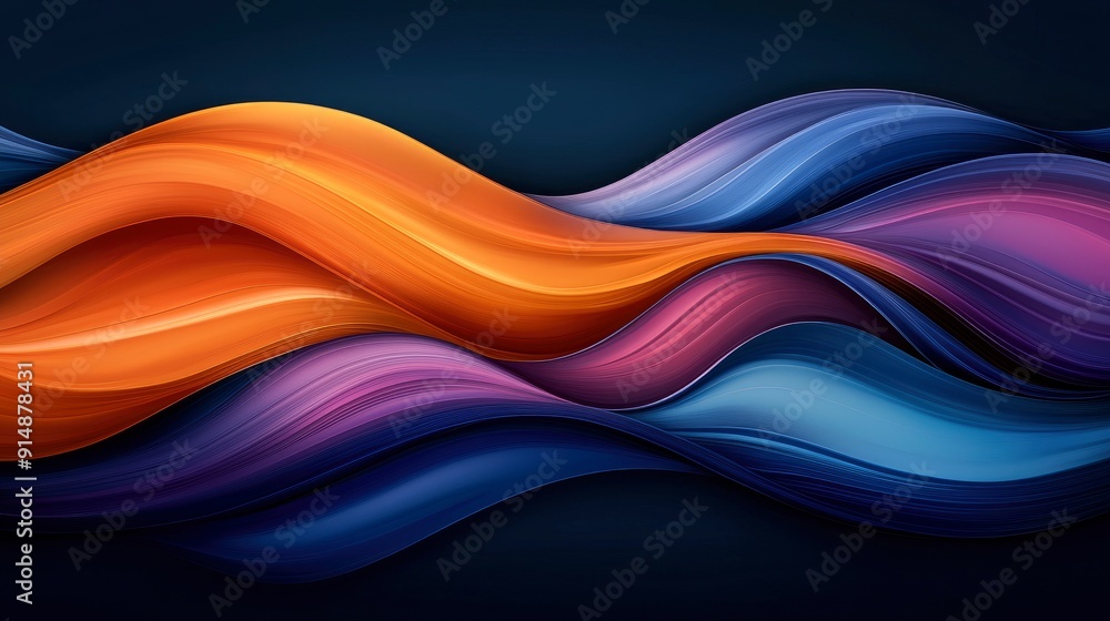 Abstract waves, undulating patterns, cool colors Background Abstract waves, undulating patterns, cool colors Background