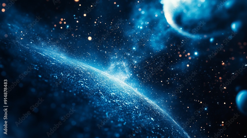 Fototapeta premium Futuristic spatial design, minimalist aesthetics, and high-precision details. Cutting edge visual composition, emphasizing clean lines and modernity.