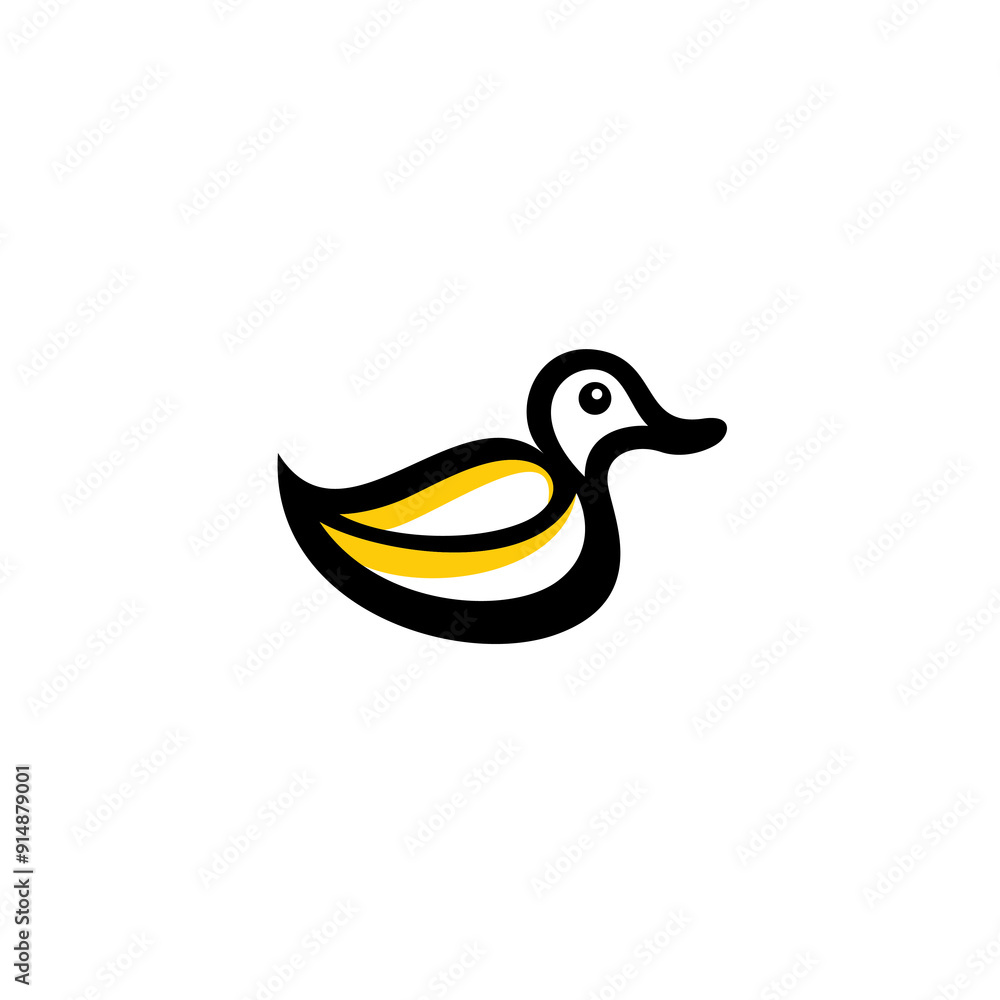 Obraz premium Duck Logo Design Vector Illustration
