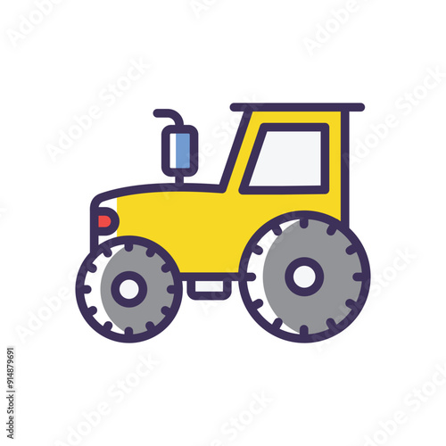 Tractor vector icon