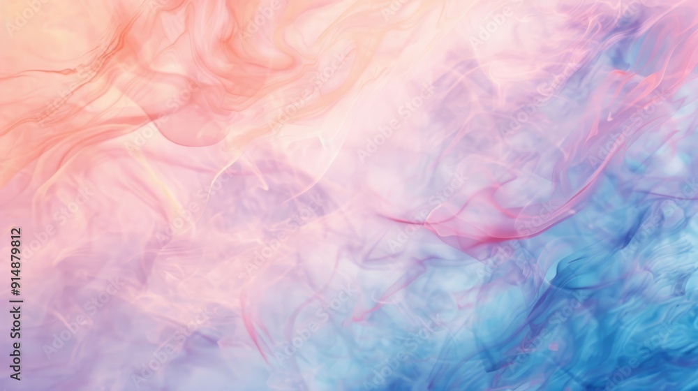 Obraz premium Abstract Pastel Smoke Effect with Gradient Colors