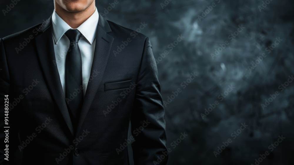 Close-up of Man in Black Suit Close-up of Man in Black Suit