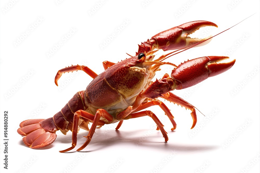 Crayfish or Freshwater lobster on a white background Crayfish or Freshwater lobster on a white background