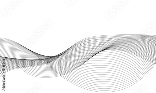 Abstract background with business and technology wave line.