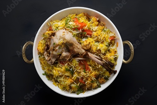 Mutton Raan Roast Biryani, Roasted Lamb Leg Biryani, and Mutton Leg Roast Biryani
 photo