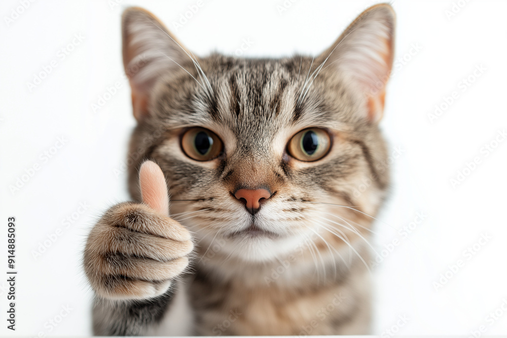 Cute Cat Giving Thumbs Up - Funny Animal Expressions Cute Cat Giving Thumbs Up - Funny Animal Expressions