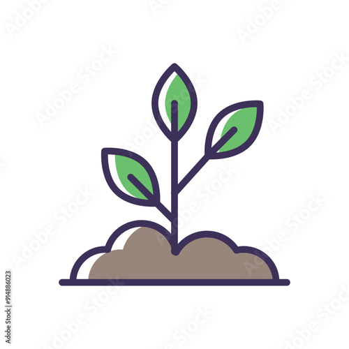 Seedling vector icon