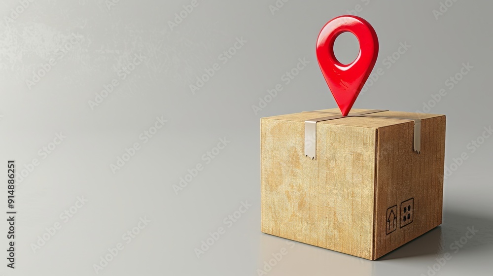 Delivery Location Marked on Cardboard Box Delivery Location Marked on Cardboard Box