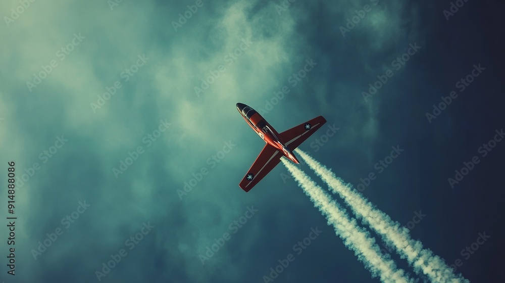 Aircraft performing aerobatics at an air show Aircraft performing aerobatics at an air show