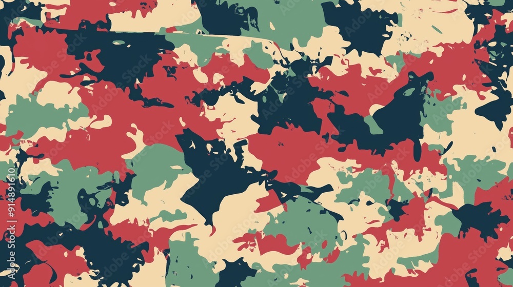 Colorful Camouflage Abstract Pattern Design Colorful Camouflage Abstract Pattern Design
