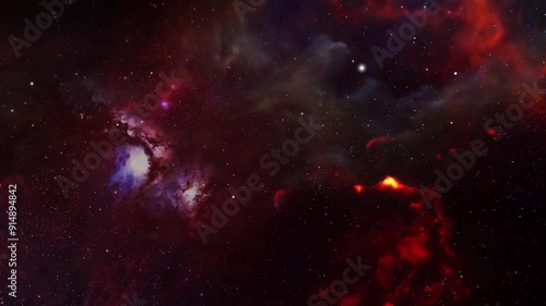 viw of Being shone nebula and star field 4k. photo