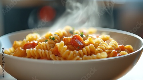 Wallpaper Mural Delicious Steaming Bowl of Fusilli Pasta Torontodigital.ca