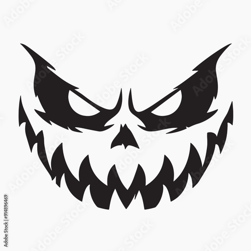 Spooky Halloween pumpkin face
