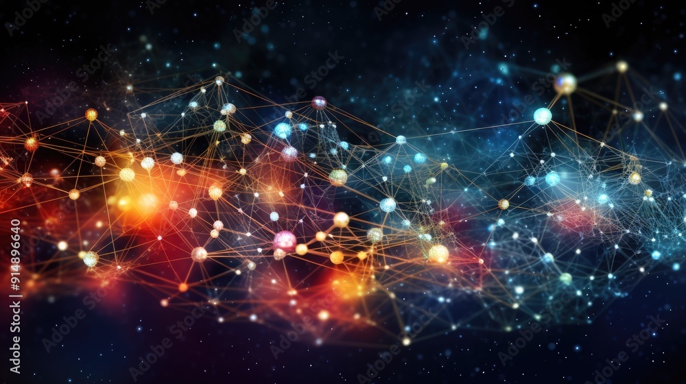 Cyberspace cybercurrency network with interconnected nodes Cyberspace cybercurrency network with interconnected nodes