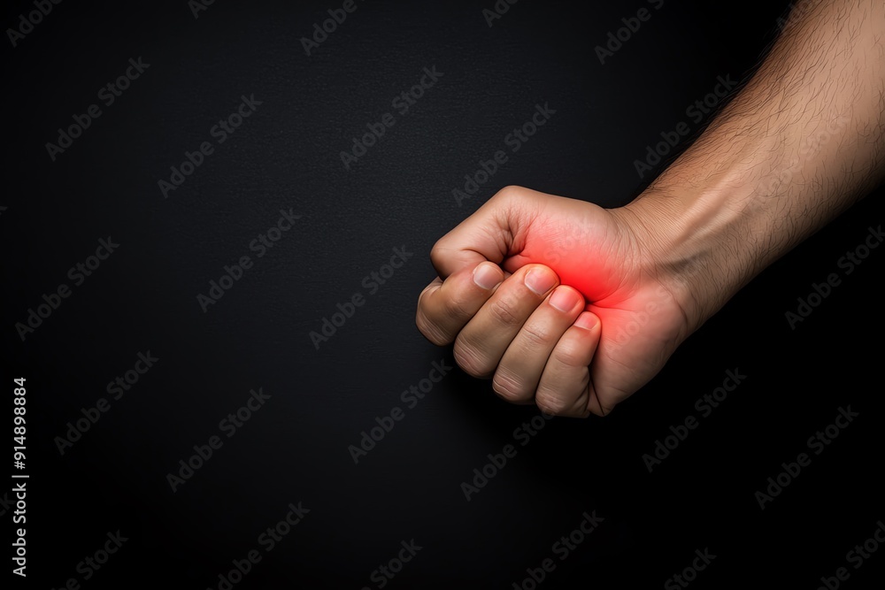 Person holding their wrist in pain with a strained expression, pain, carpal tunnel Person holding their wrist in pain with a strained expression, pain, carpal tunnel