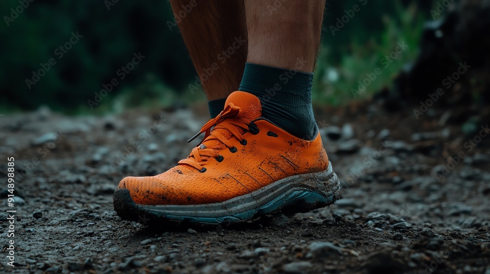 Detailed view of a person rubbing their aching ankle, ache, sprain recovery