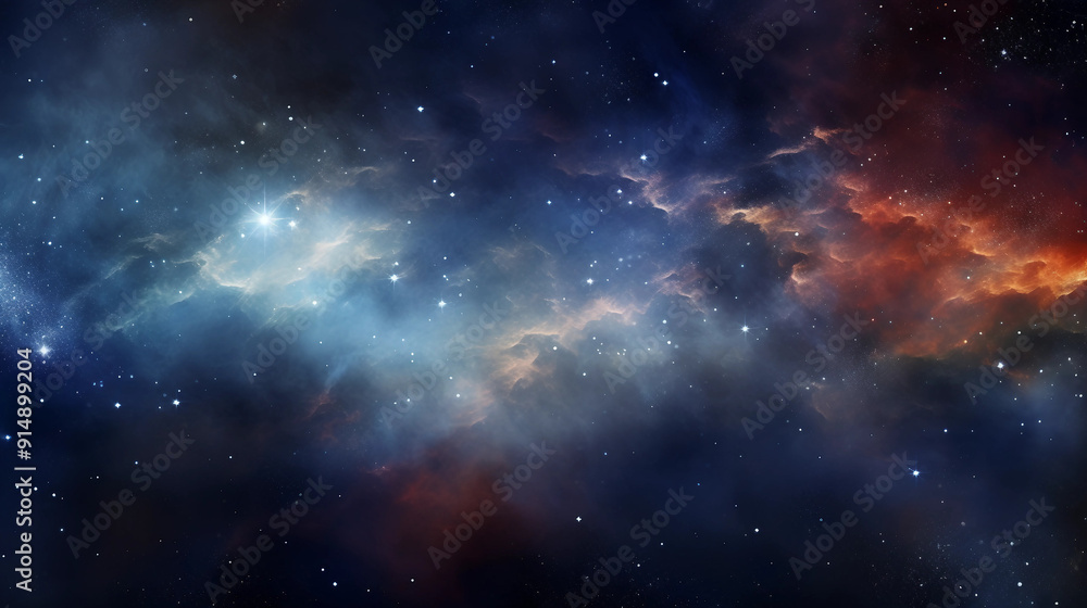 Obraz premium space background with nebula and stars